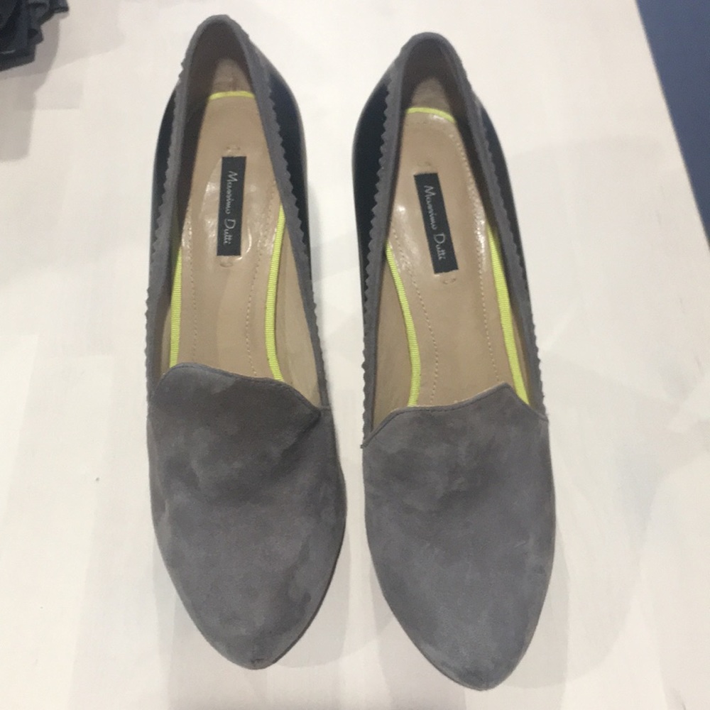 Massimo Dutti Two tone heels suede and leather